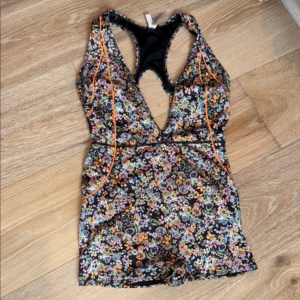Free People Movement Floral Racerback Romper